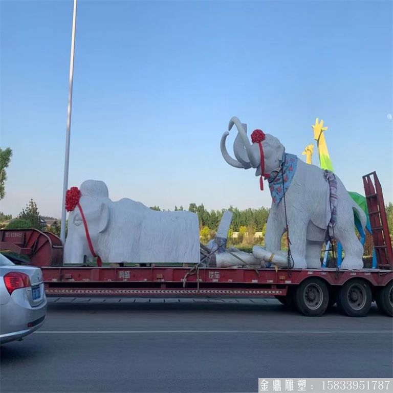 玻璃鋼大象雕塑 大型動(dòng)物大象景觀3
