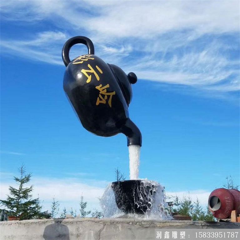 廠家定制鍛銅茶壺 流水紫砂壺景觀 現(xiàn)代工藝