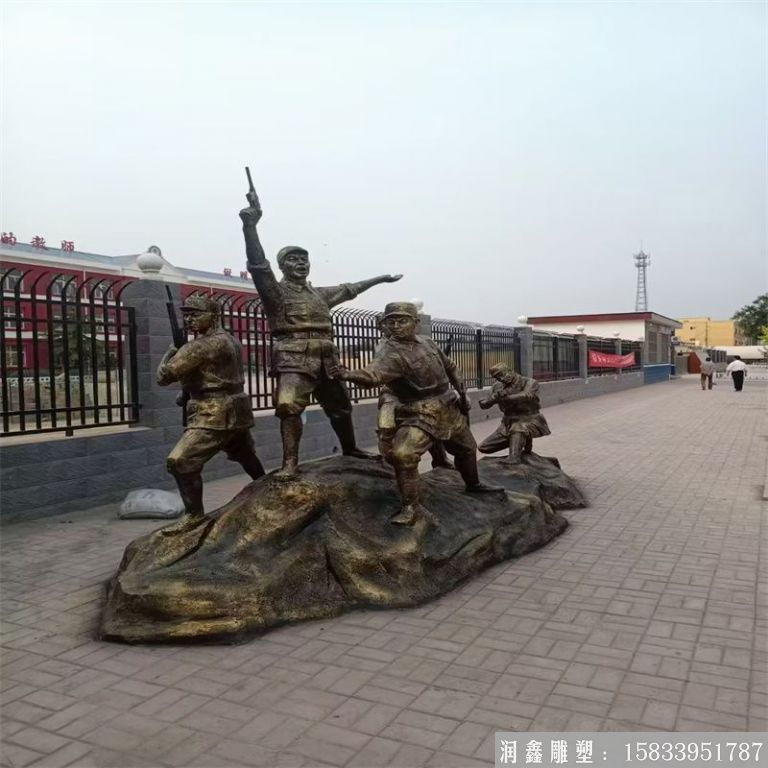 銅雕人物雕塑 軍民鑄銅雕塑廠家