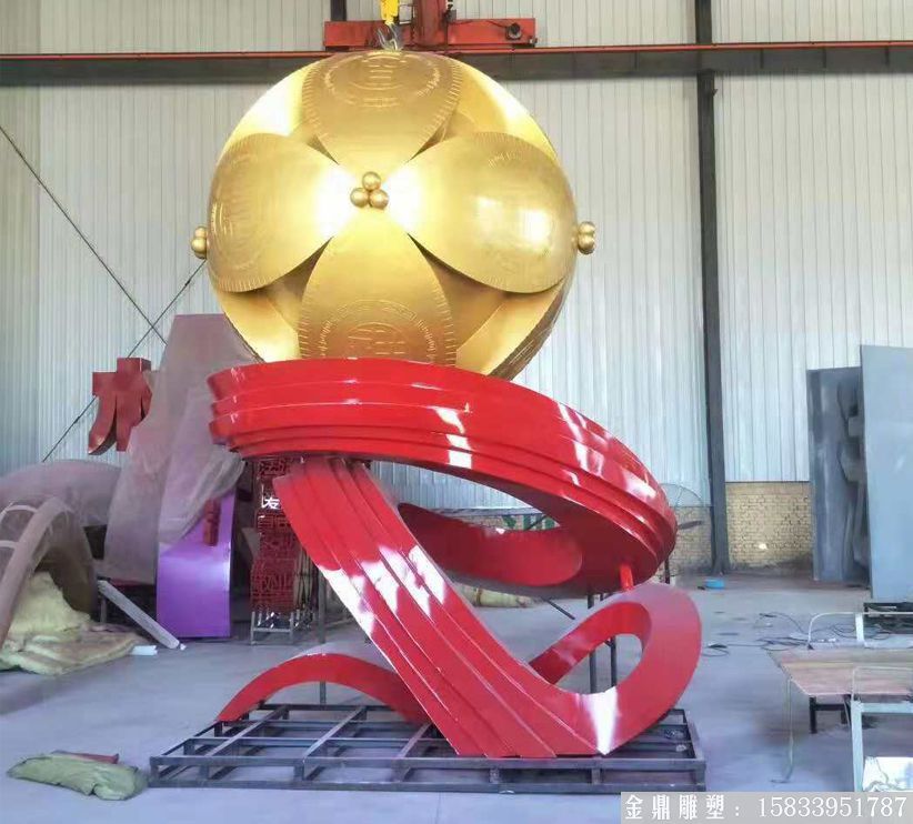 不銹鋼繡球雕塑 廠家來圖定制