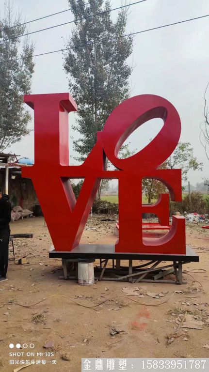 不銹鋼愛情雕塑 love雕塑 定制廠家
